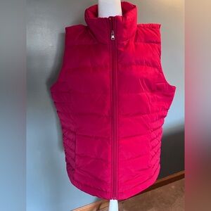 Lands' End Women's Vibrant Red Quilted Down Vest
